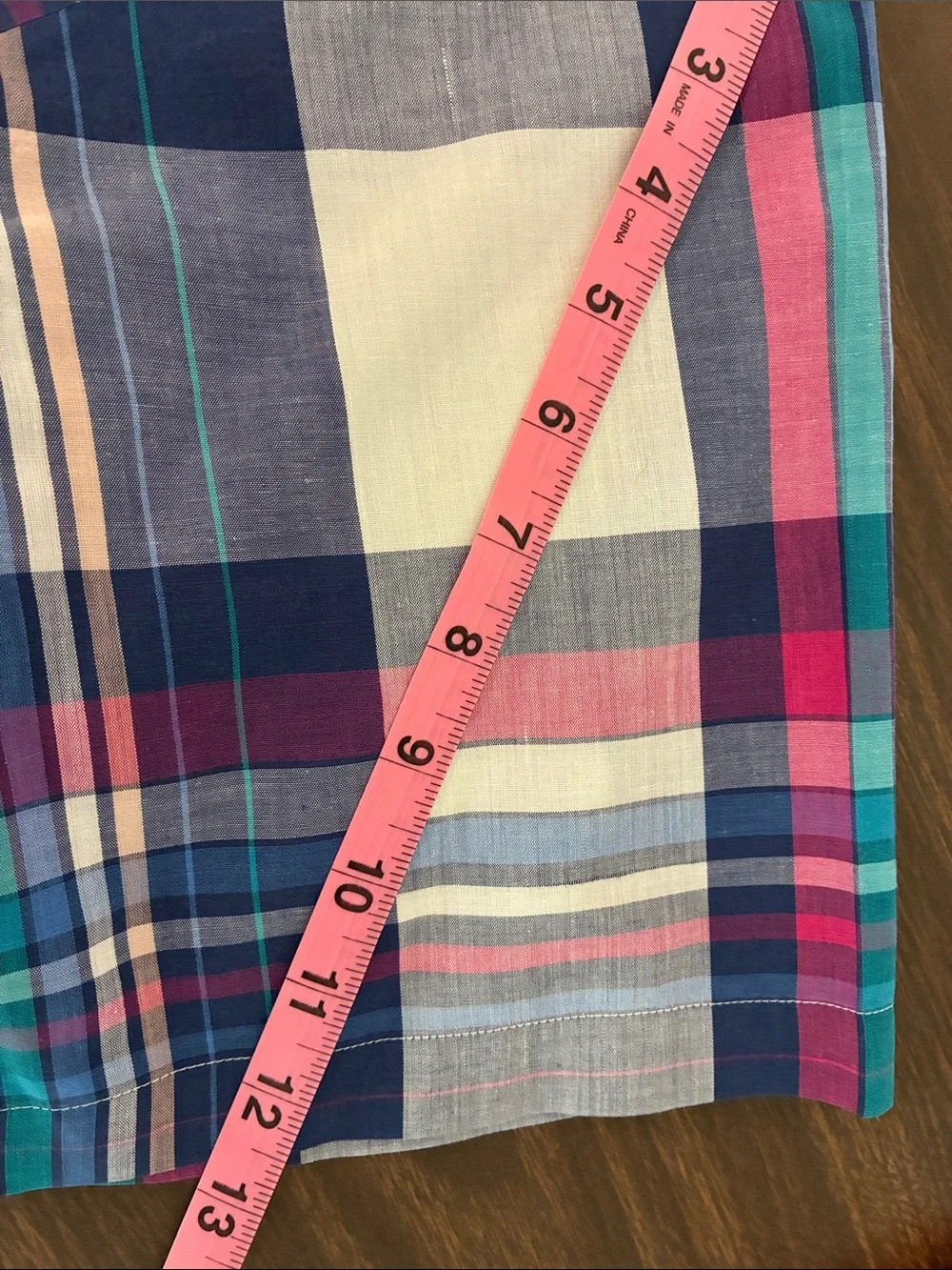 Levi's Navy, Pink & Teal Plaid Short-Sleeve Button-Down Shirt
